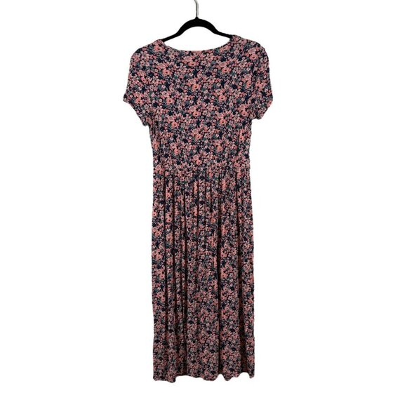Modcloth Multicolor Floral V Neck Midi Dress Women's Size Medium - Picture 2 of 7
